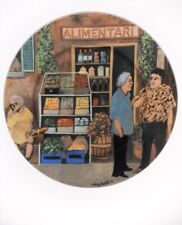 Guy Buffet Tuscan Storefronts "Alimentari" Dinner Plate 10 7/8"