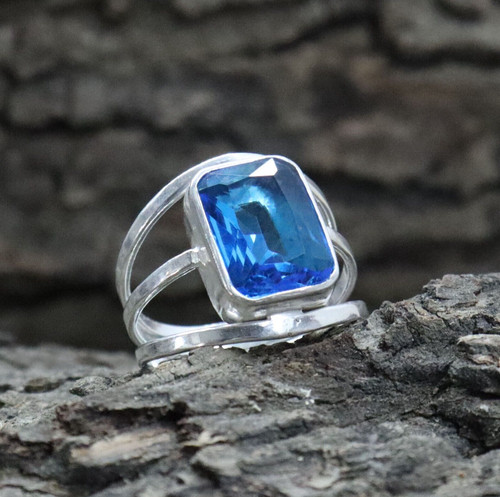 Bague argent sterling - en,