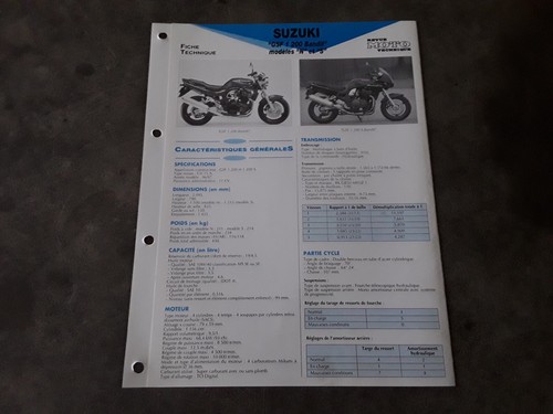 Fiche technique suzuki - technique,