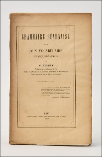 Lespy grammaire béarnaise - grammaire,