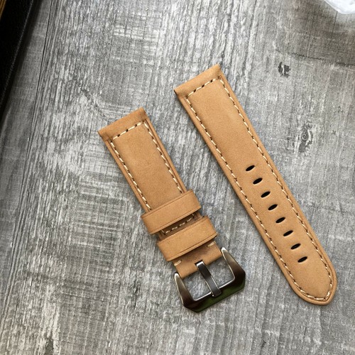 Kaki cuir italien bracelet - kaki,