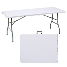 Table Pliante 180x70x74 cm - Table Pliante Valise avec Poignée - Table Pliante E
