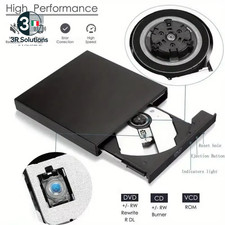 External CD DVD Drive, Slim Protective External CD-RW Drive USB 2.0 DVD Player