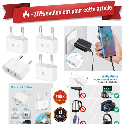Pack adaptateurs de prise - pack, 6