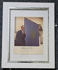 Victor Vasarely Signed Color Photograph!