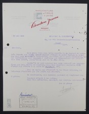 1950 Mazamet Invoice BOUDOU YOUNG Wool Fabrics Illustrated Billhead 105