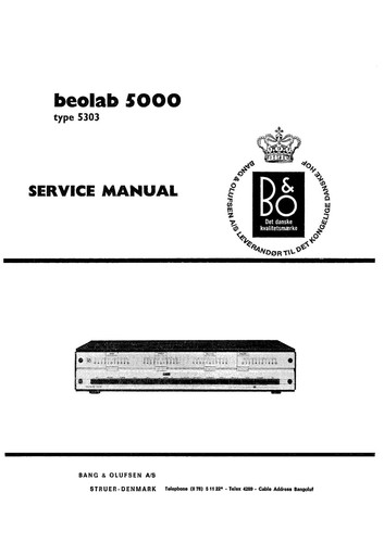 Service manuel instructions - service,