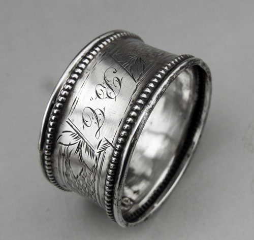 Ancien rond serviette en - de,