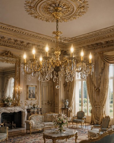 Vieux lustre bronze et - lustre,