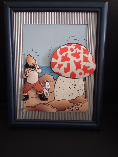 Tableau relief herge - relief, 3d