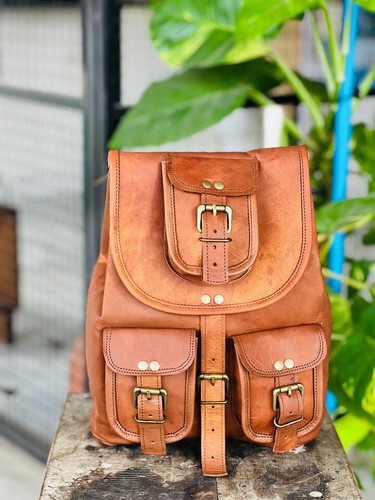 Grand sac dos cuir - à, en