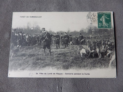 Cpa chasse courre en - ,