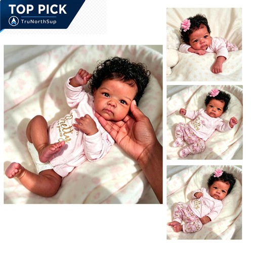 Black reborn baby doll inch - reborn, 18
