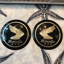 Honda CB450 KO Black Bomber Gas Tank Badges (1 Pair)