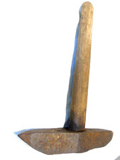 Ancien gros marteau de tailleur de pierre 2 pics, 3 kG