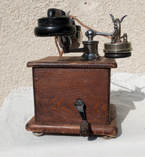 Ancien telephone bois - telephone, en