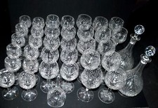 BACCARAT Service 35 floral glasses 1900 + 2 carafe CRYSTAL 9157 catalog 1907