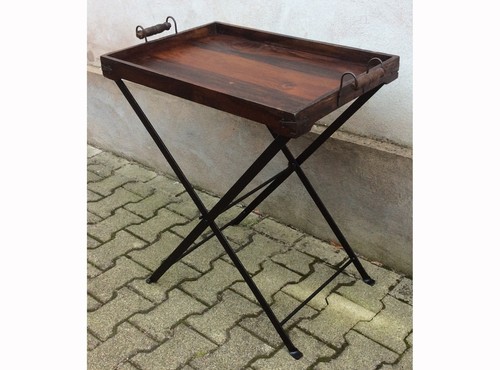 Desserte bois fer forge - desserte,
