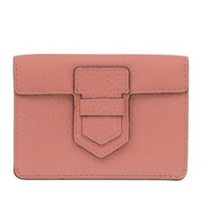 AUTHENTIC DELVAUX AB0561AQY015HDO Presse Tri-fold wallet hibiscus Leather