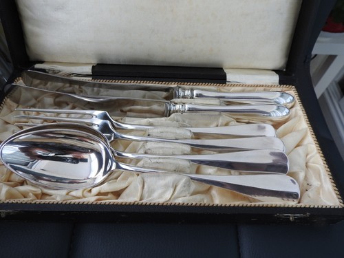 Box set silver metal cutlery - box,