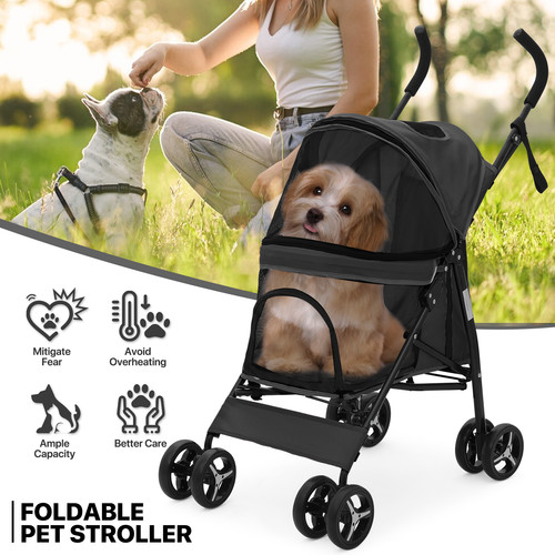 Folding wheels dog - 4-wheels, stroller