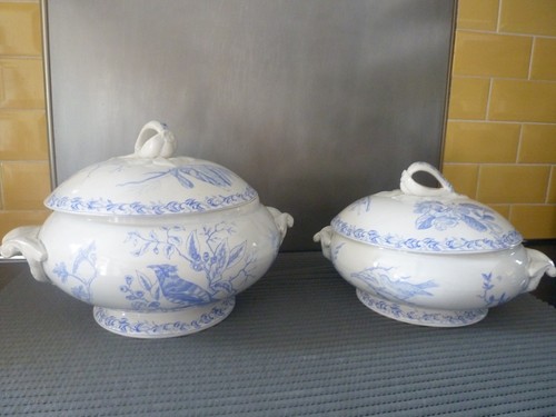 Lot deux jolies soupieres - lot,
