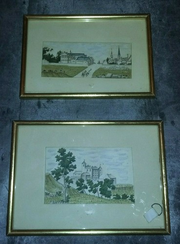 Paire anciens dessins - paire, de