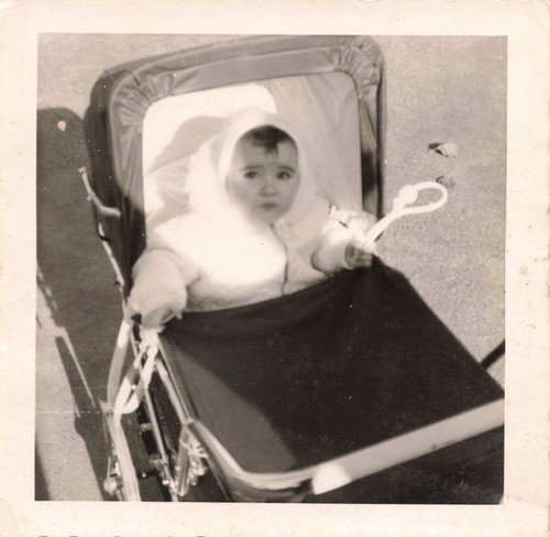 Old photograph baby and his - old,