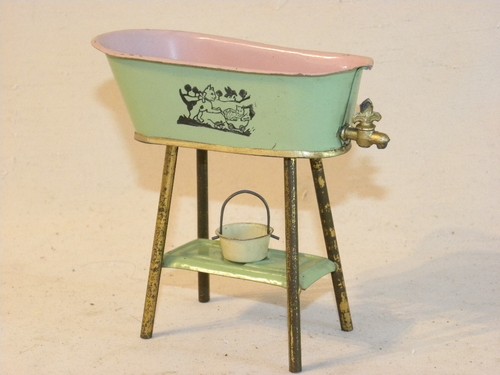 Jouet ancien tole - ancien, baignoire