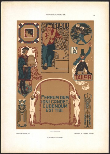 1900 lithographie geyling - lithographie,