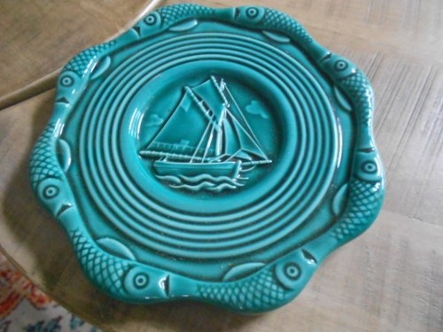 Dessous plat vintage vert - dessous,