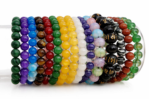 Bracelet tibétain pierres - bracelet, en