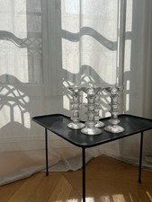 4 Bougeoirs Festivo - Timo Sarpaneva Iittala 1966 Verre pressé transparent 18cm