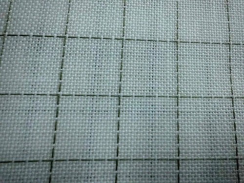 Toile broder lin quadrille - toile,