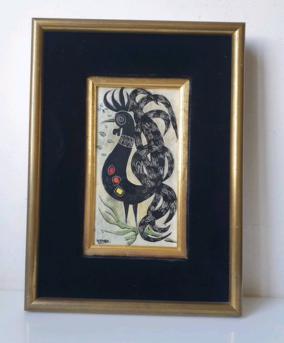 Plaque murale coq youen yves - murale,