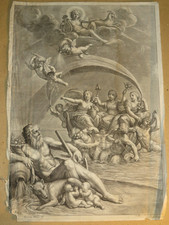 Cornelis BLOEMAERT (1603-1692) GRAVURE XVII SCENE MYTHOLOGIQUE BAROQUE HOLLANDE