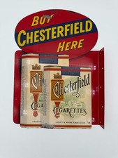 1940’s Chesterfield Cigarettes Buy Chesterfields Here Double SIded