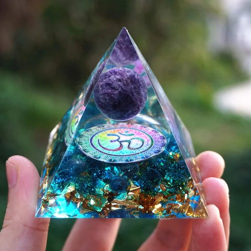Orgonite pyramide aum sphere - orgonite,