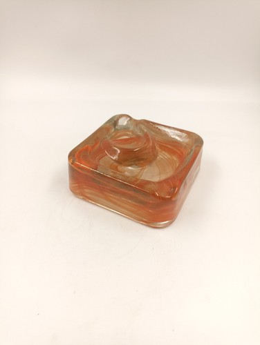 Cendrier vintage bloc verre - cendrier,