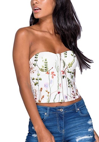 Bustier corset femme brodé - corset,