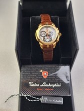 New Tonino Lamborghini Shield 7713 Chronographic Watch Swiss Quartz MOP W/ COA