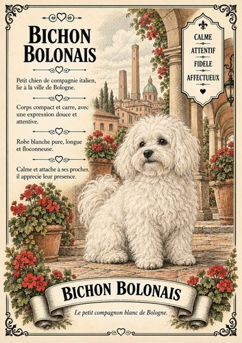 Affiche bichon bolonais - affiche,