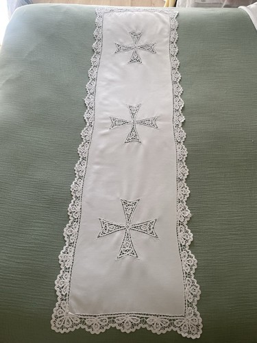 Ancienne nappe autel - nappe, d'autel