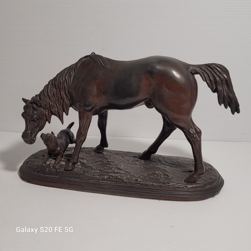 Sculpture cheval chien - sculpture, et