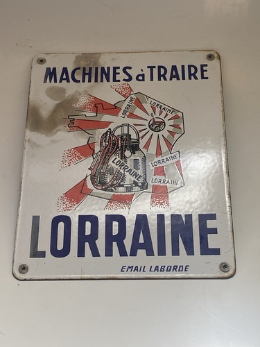 Plaque émaillée publicitaire