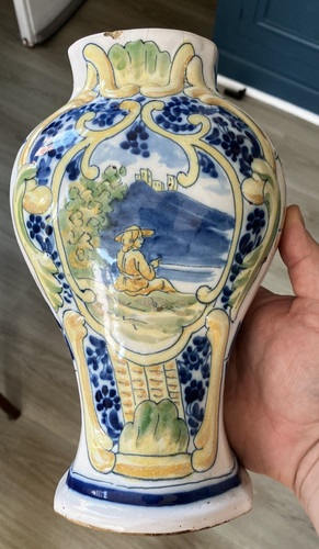 Beau bas potiche - faience, nord