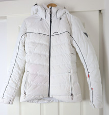 Decathlon Wed'ze White Ski Jacket Slide 500 Warm Hooded Womens Size S VGC