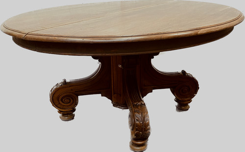 Table pied central - à,