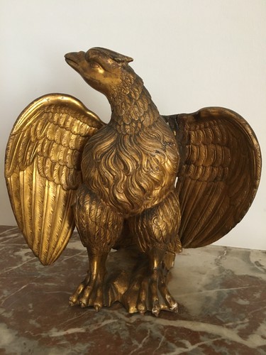 Aigle bois sculpté doré - sculpté,
