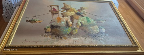 Tableau ancien huile sur - huile,